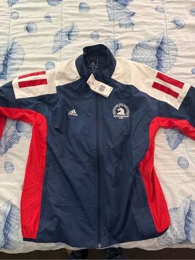 adidas Navy and White Boston Marathon 2020 Jacket